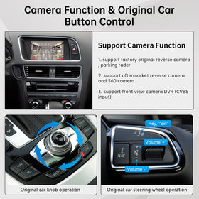 Road Top reverse camera compatibility supports safe parking with OEM or aftermarket cams