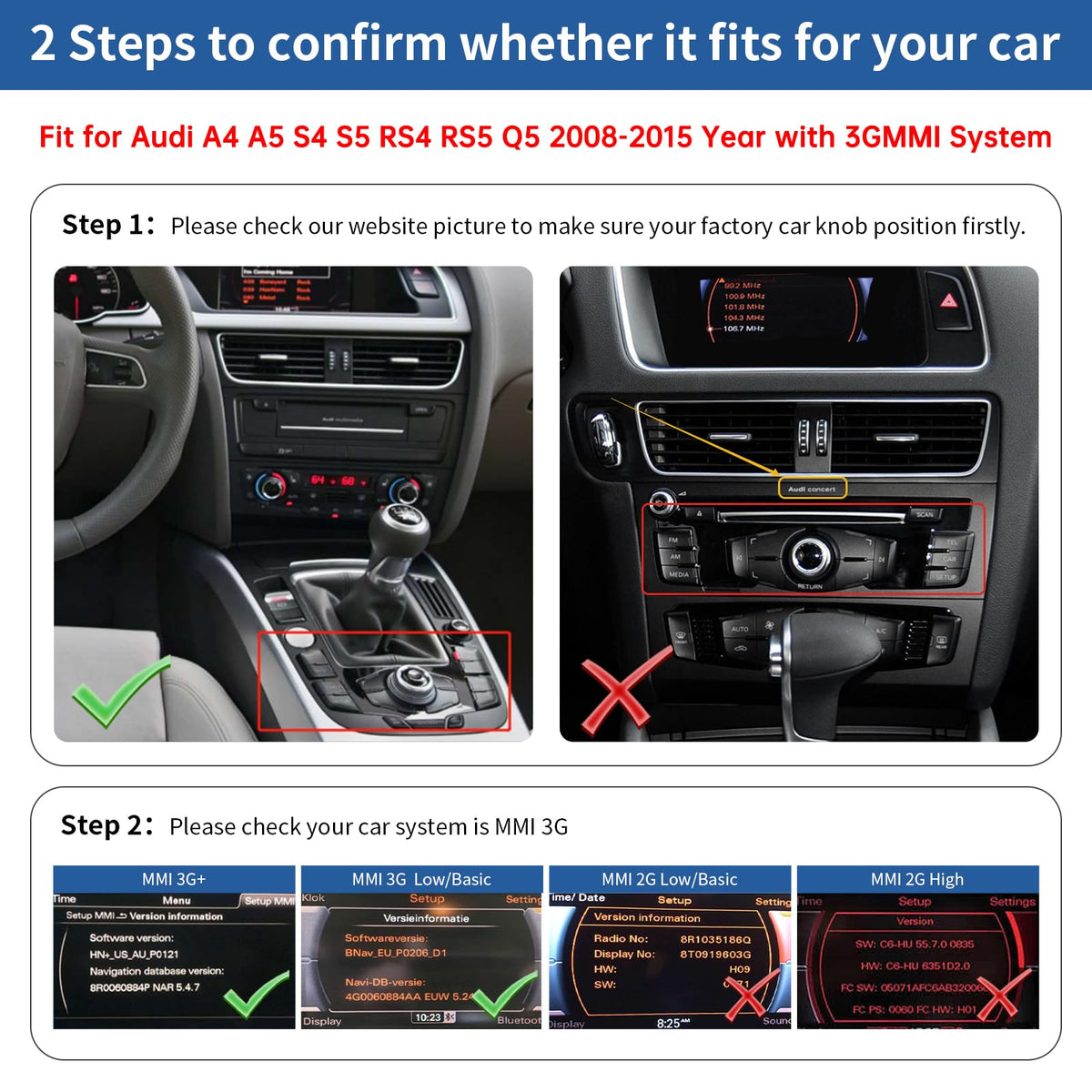 Road Top wireless CarPlay on Audi A4 screen enables wireless connectivity