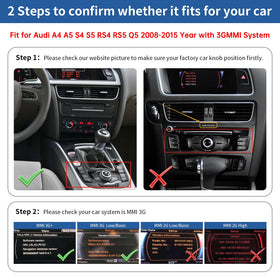 Road Top wireless CarPlay on Audi A4 screen enables wireless connectivity