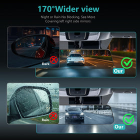 Roadwitness rear view showing dynamic parking guidelines for safer reversing