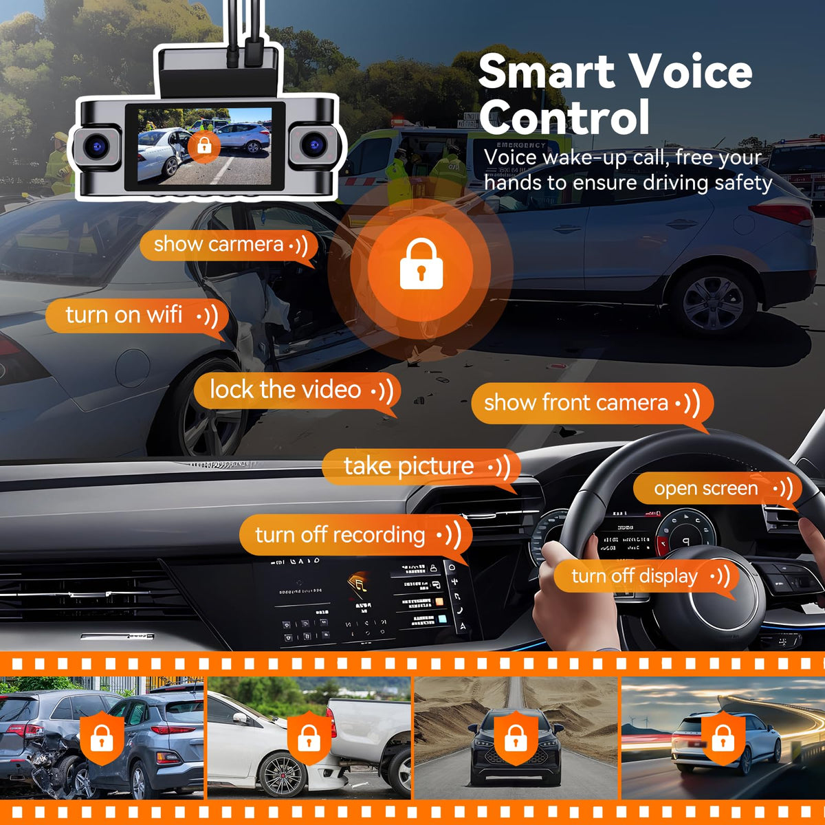 RoadWitness right side camera captures blind spots for safer passing.