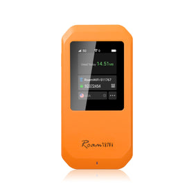 RoamWiFi hotspot front view for reliable travel internet.