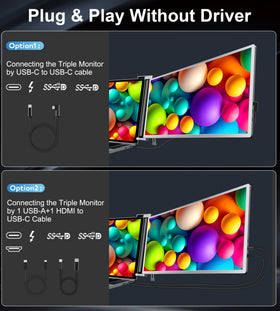 RoamPix connected to a MacBook for dual monitor productivity on the go