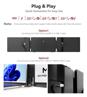 RoamPix HDMI cable included supports plug and play with compatible laptops.