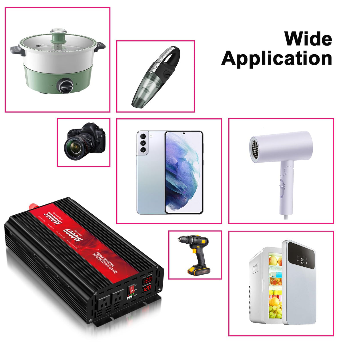ROARBATT 3000W inverter safety protections guard connected devices.