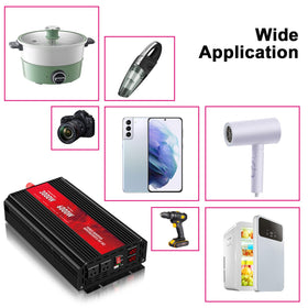 ROARBATT 3000W inverter safety protections guard connected devices.