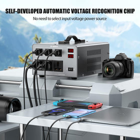 ROARBATT 6-outlet setup enables simultaneous charging of multiple devices.