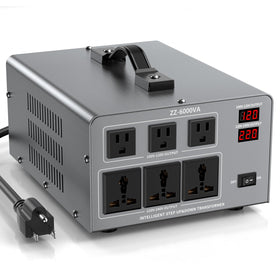 ROARBATT 6000W converter front panel with clear LCD for voltage monitoring.