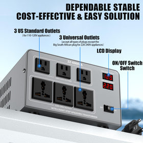 ROARBATT automatic voltage recognition display ensures safe plug-in every time.