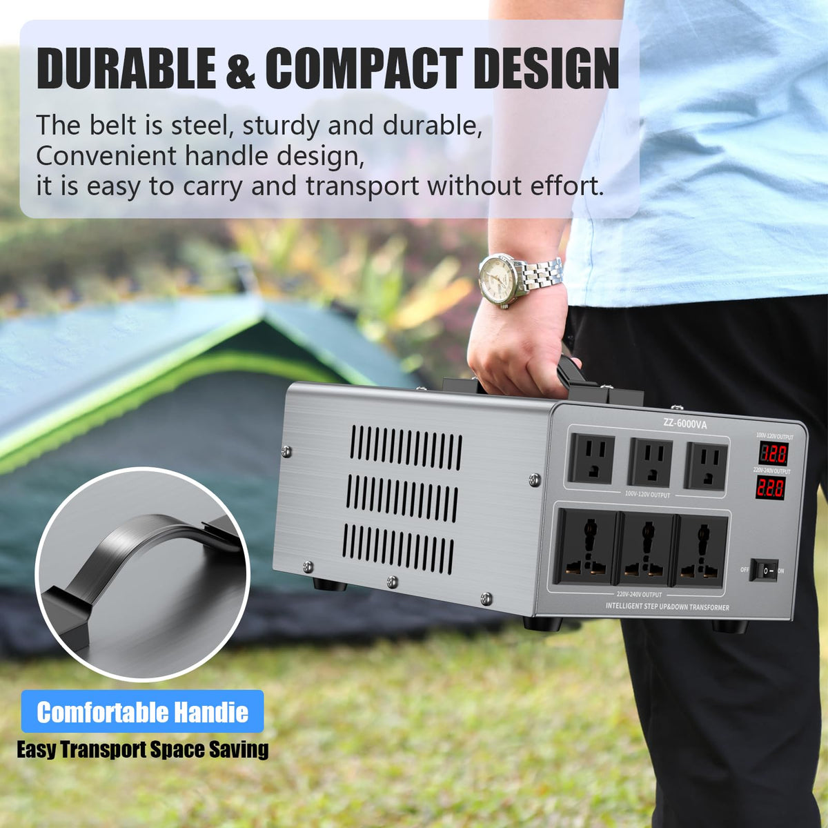 ROARBATT compact size with rear vents for reliable cooling.
