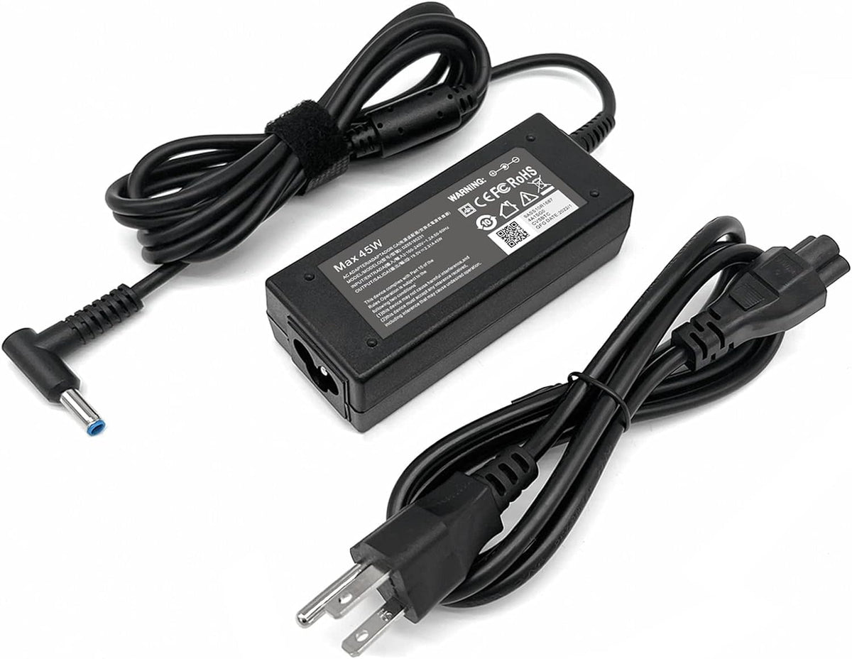 ROAYEWEY HP 45W laptop charger with blue tip for quick reliable power on the go