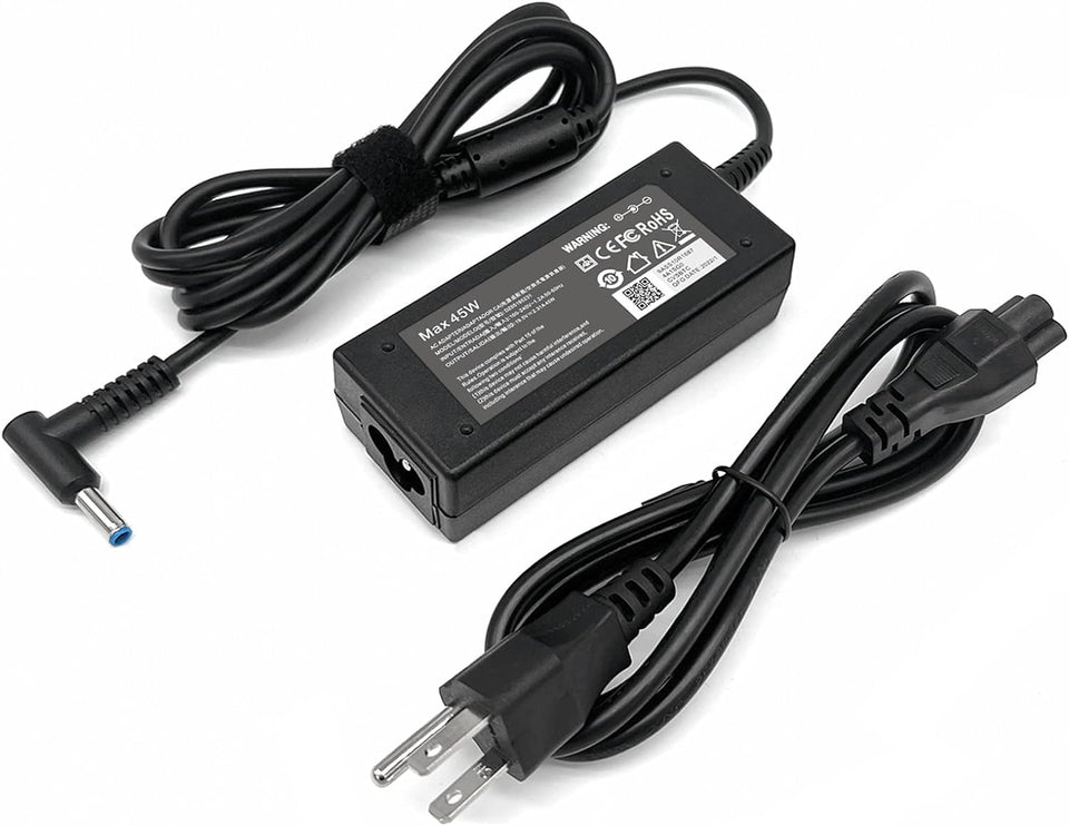 ROAYEWEY HP 45W laptop charger with blue tip for quick reliable power on the go