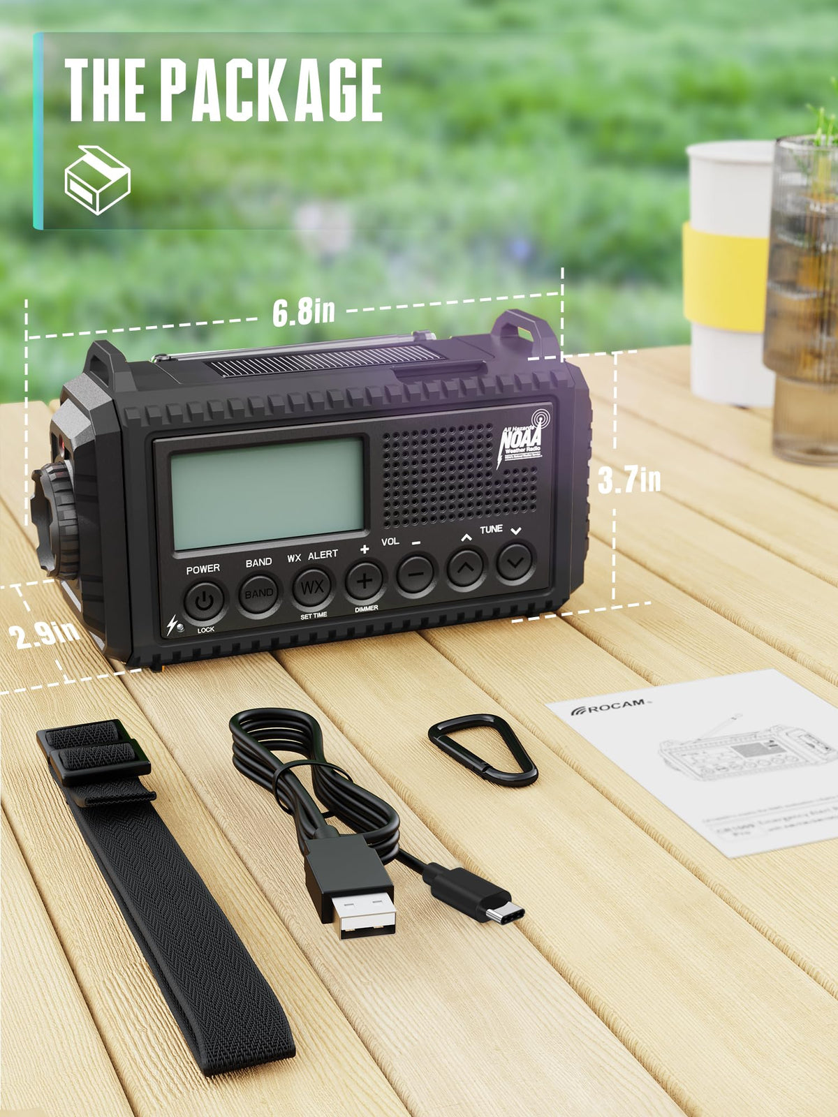 ROCAM in a camping setup proving weatherproof and survival readiness