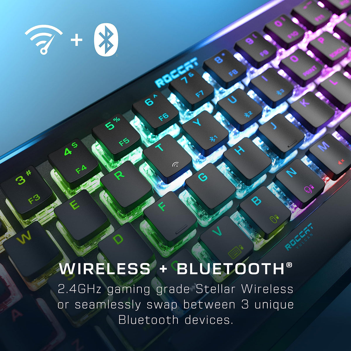 ROCCAT Vulcan II Mini Air 65-percent layout enabling arrow keys without wasted space.