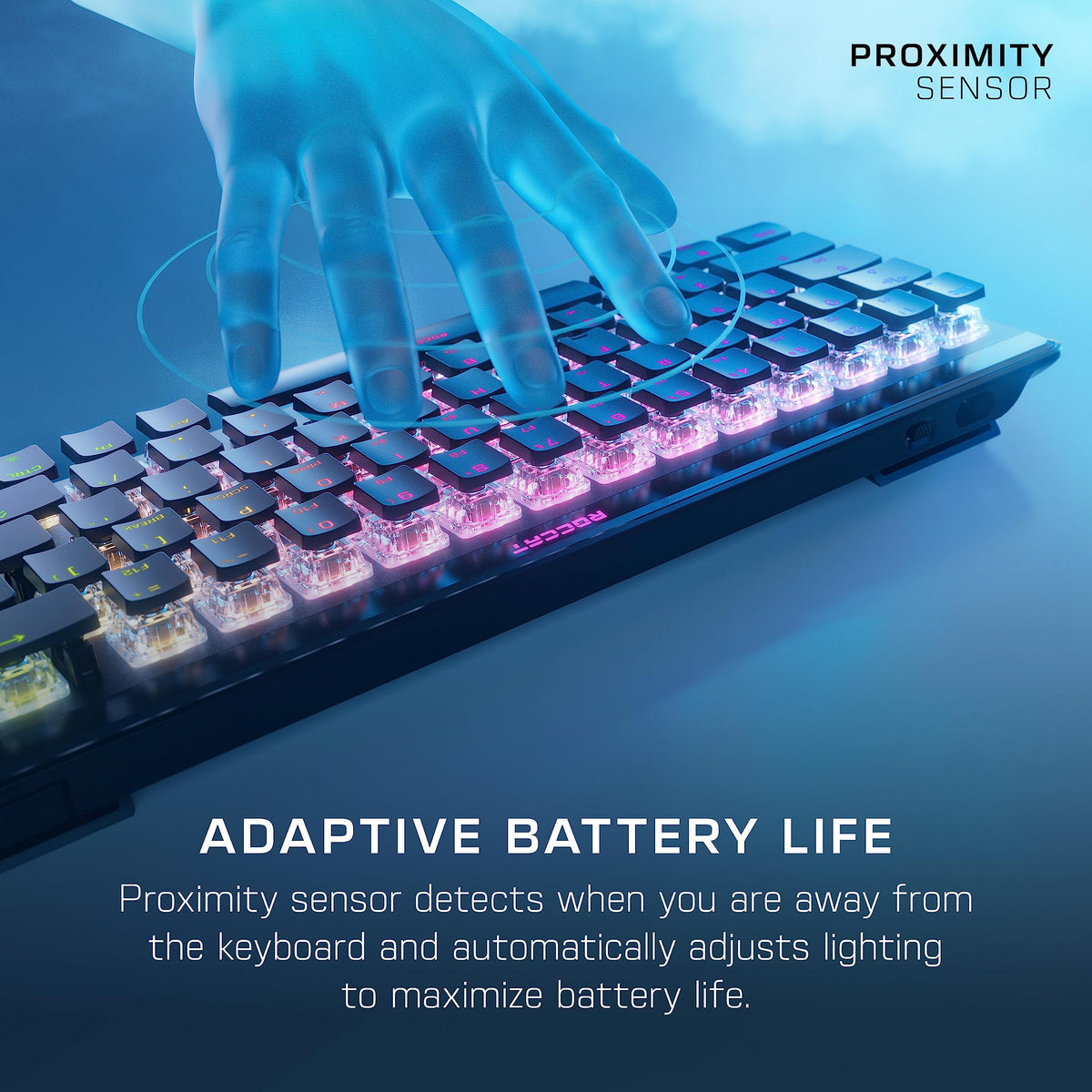 ROCCAT Vulcan II Mini Air TITAN II switches with fast actuation and durability.