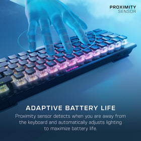 ROCCAT Vulcan II Mini Air TITAN II switches with fast actuation and durability.