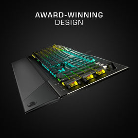 ROCCAT Vulcan Pro top aluminum plate for rugged durability.