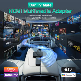 Rocketek Car TV Mate Max HDMI port connects streaming devices for car viewing.