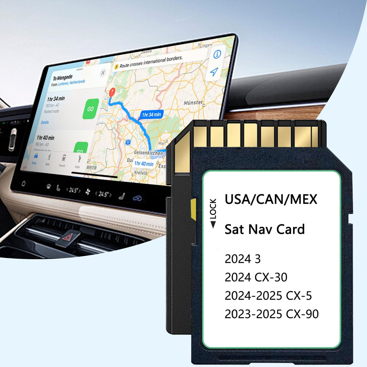 Rocketek KMV6 66 EZ1B map card with USA/Canada/Mexico coverage for reliable road navigation