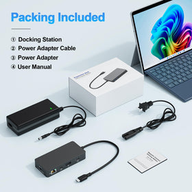 Rocketek dock’s compact design keeps a tidy, space-saving workstation.