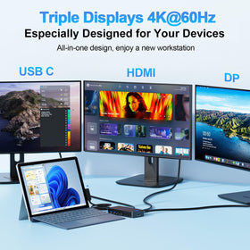 Rocketek dock enables triple 4K displays for expanded workflow.