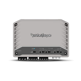 Rockford Fosgate M2-300X4 marine amplifier front view highlighting compact boat-friendly design.