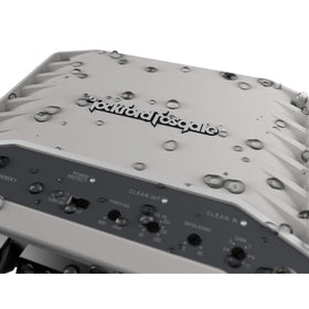 Rockford Fosgate M2-300X4 UV-protected cover enhances outdoor longevity.