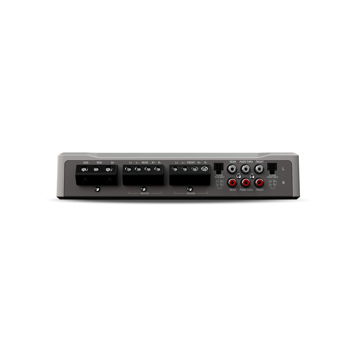 Rockford Fosgate M2-300X4 wiring terminals emphasize durable marine connections.