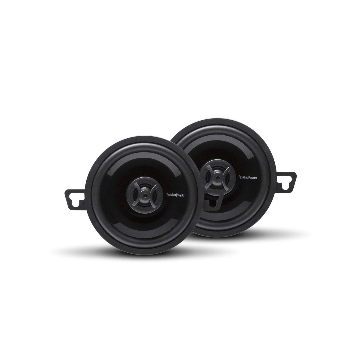 Rockford Fosgate P132 front view shows a compact 3.5-inch coaxial speaker for easy factory upgrade.