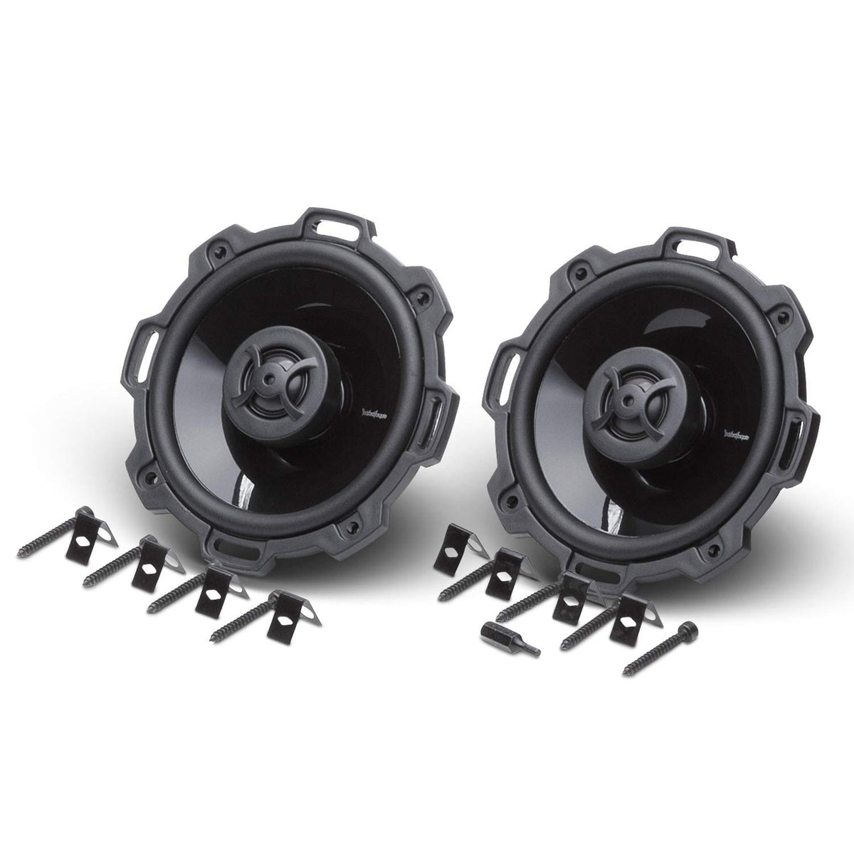 Rockford Fosgate P142 mounting holes close-up indicating straightforward installation