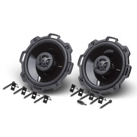 Rockford Fosgate P142 mounting holes close-up indicating straightforward installation