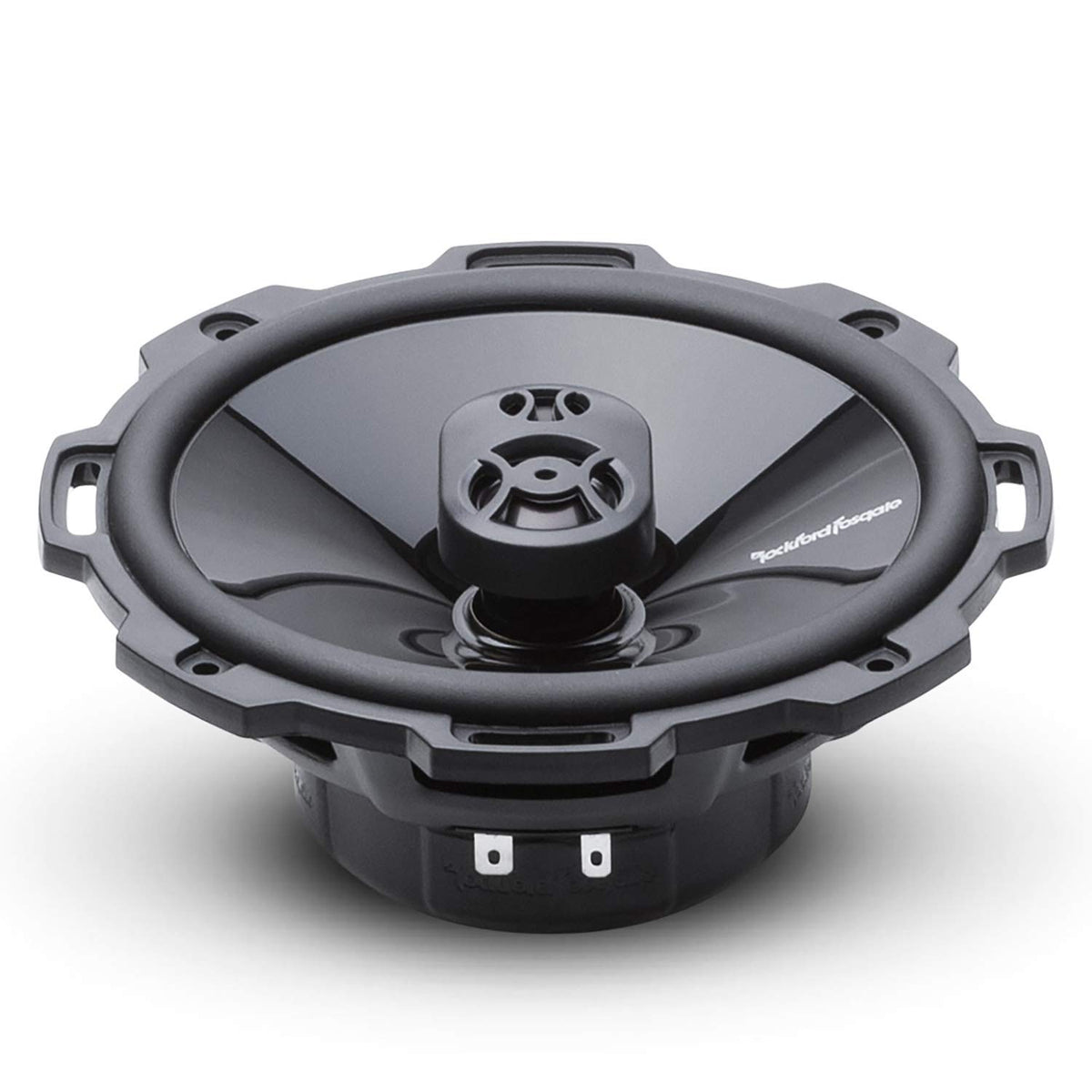 Rockford Fosgate P1675 installation dimensions show mounting diameter and depth.