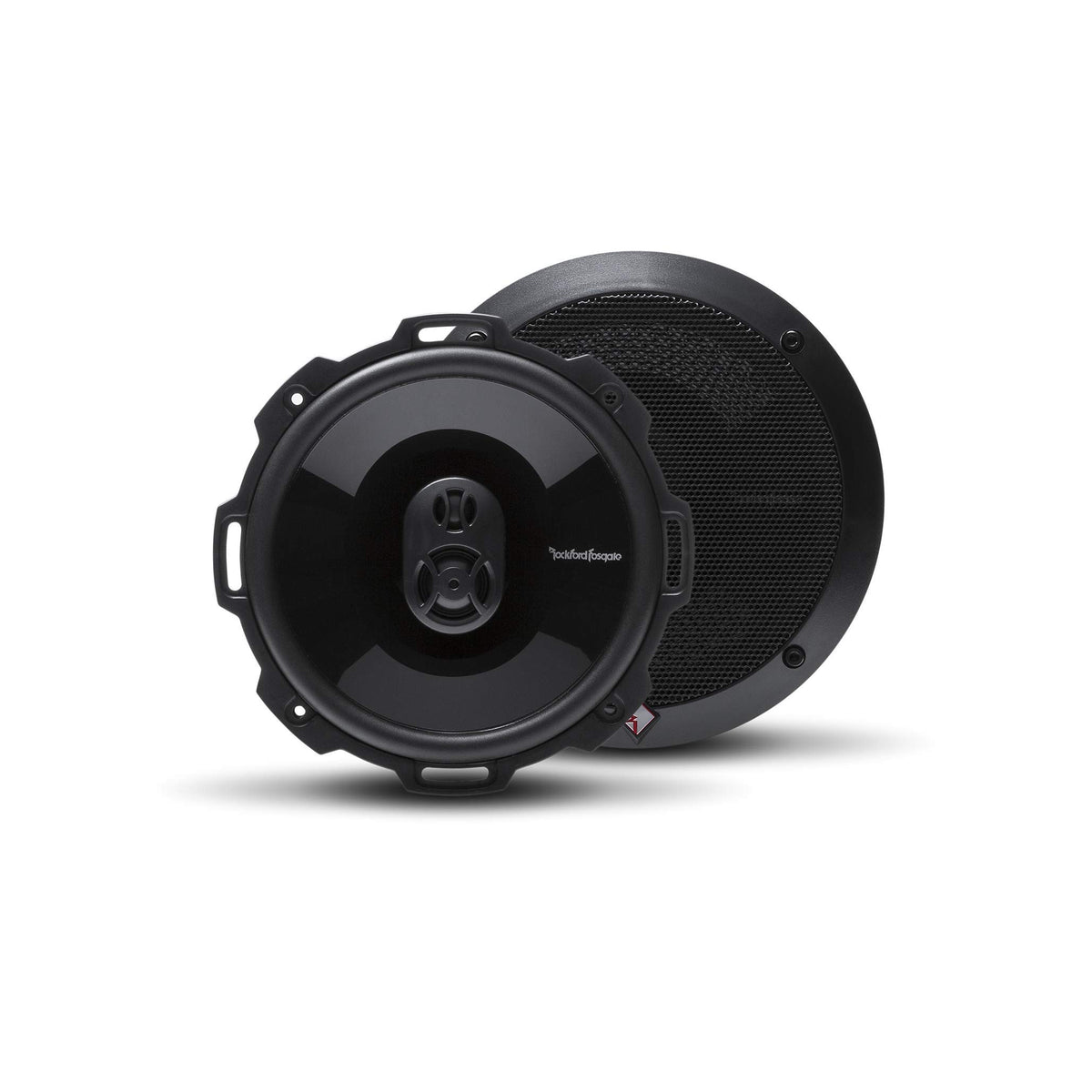 Rockford Fosgate P1675 front view shows compact 6.75-inch 3-way design for car upgrades.