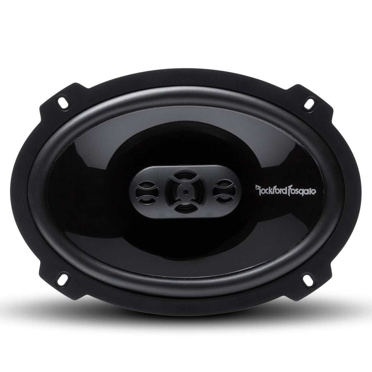 Rockford Fosgate P1694 packaging and hardware include mounting plate for simple install.