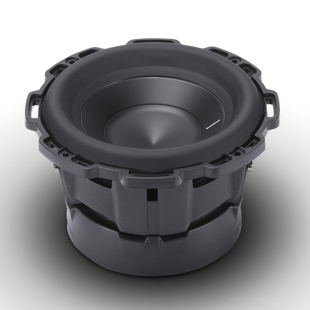 Rockford Fosgate P2D2-8 spider venting cools the voice coil.