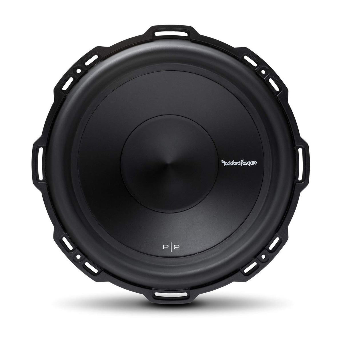 Rockford Fosgate P2D4-12 voice coil close-up showing cooling features.