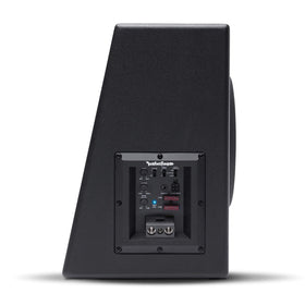 Rockford Fosgate P300-10 amplifier with subwoofer demonstrates strong 300W output in one unit.