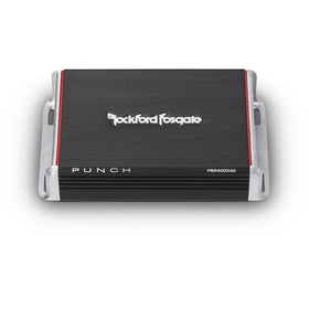 Rockford Fosgate PBR400X4D 4-channel layout enables flexible channel tuning.