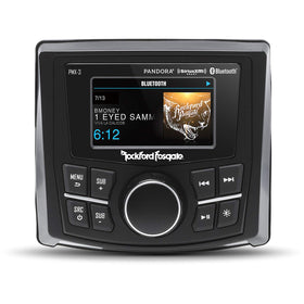 Rockford Fosgate PMX-3 2.7-inch display for sun-lit deck visibility.