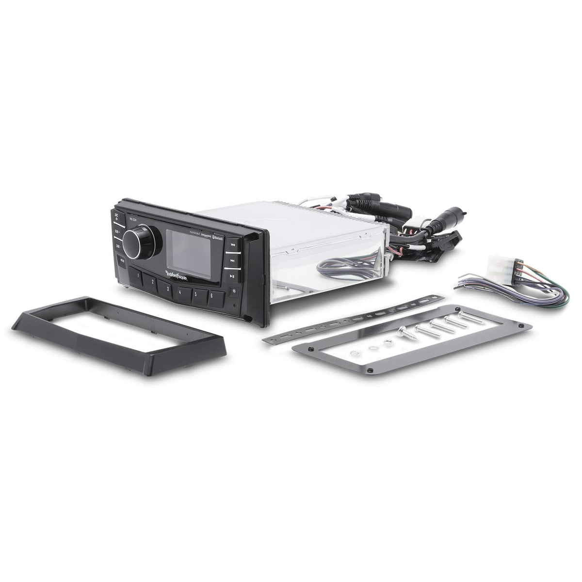 Rockford Fosgate PMX-5CAN 4x50W output powers speakers clearly.