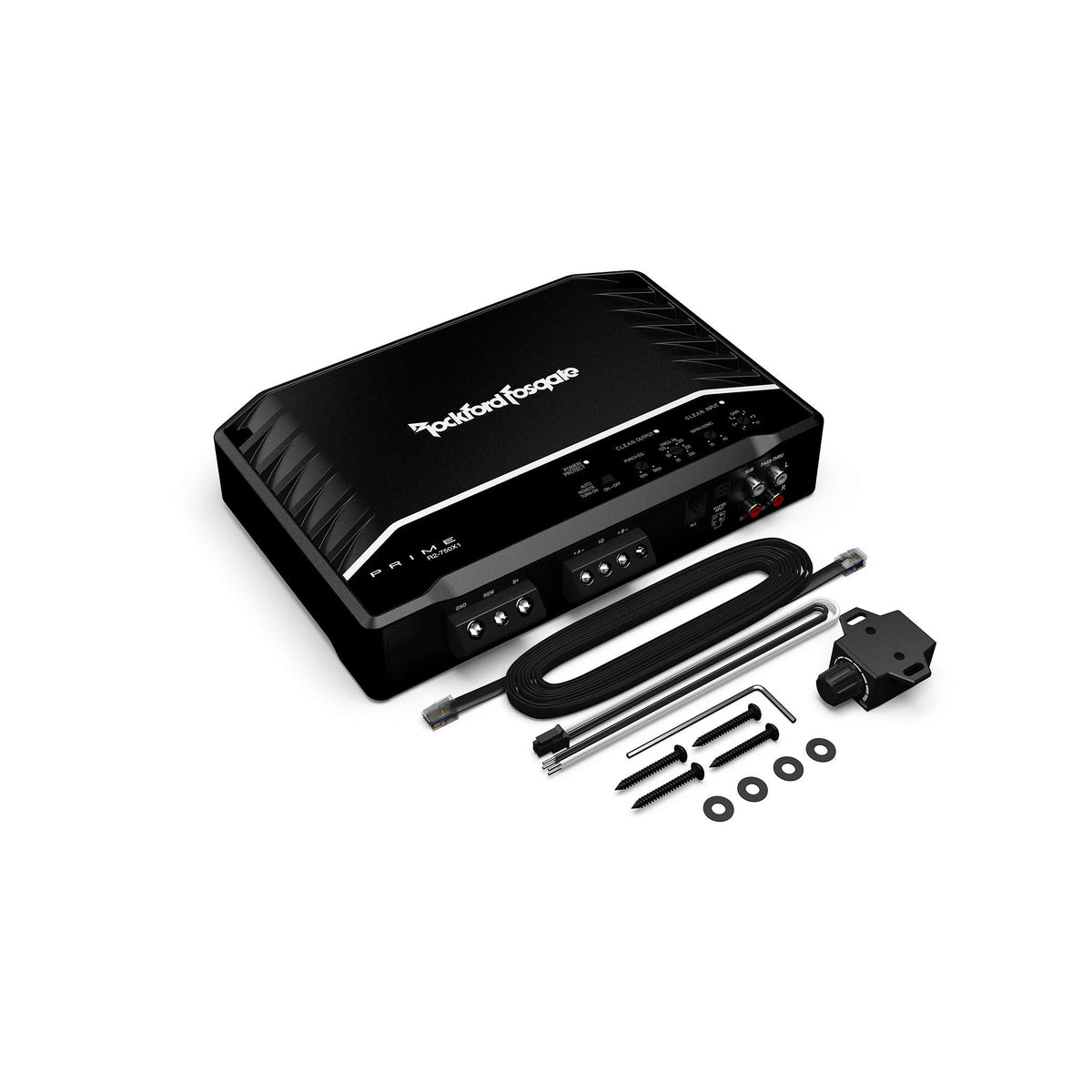 Rockford Fosgate R2-750X1 Prime control knobs with remote level enable tuning