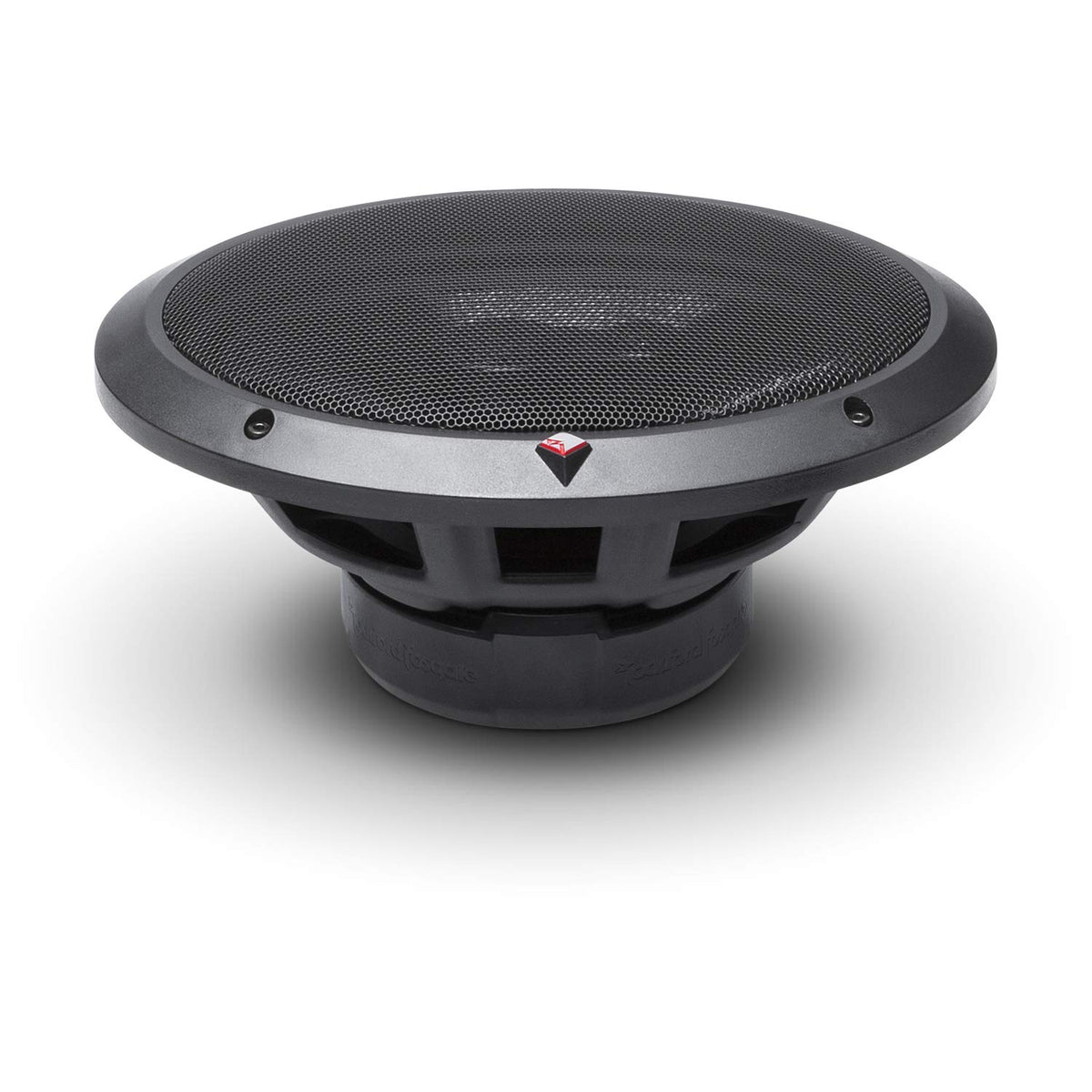 Rockford Fosgate T1693 4-ohm impedance label for efficient amp compatibility.