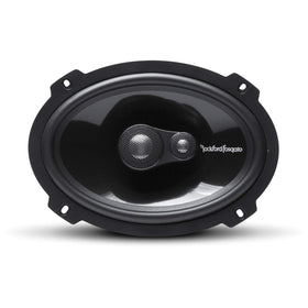 Rockford Fosgate T1693 magnet and cone detail showing robust construction for reliability.