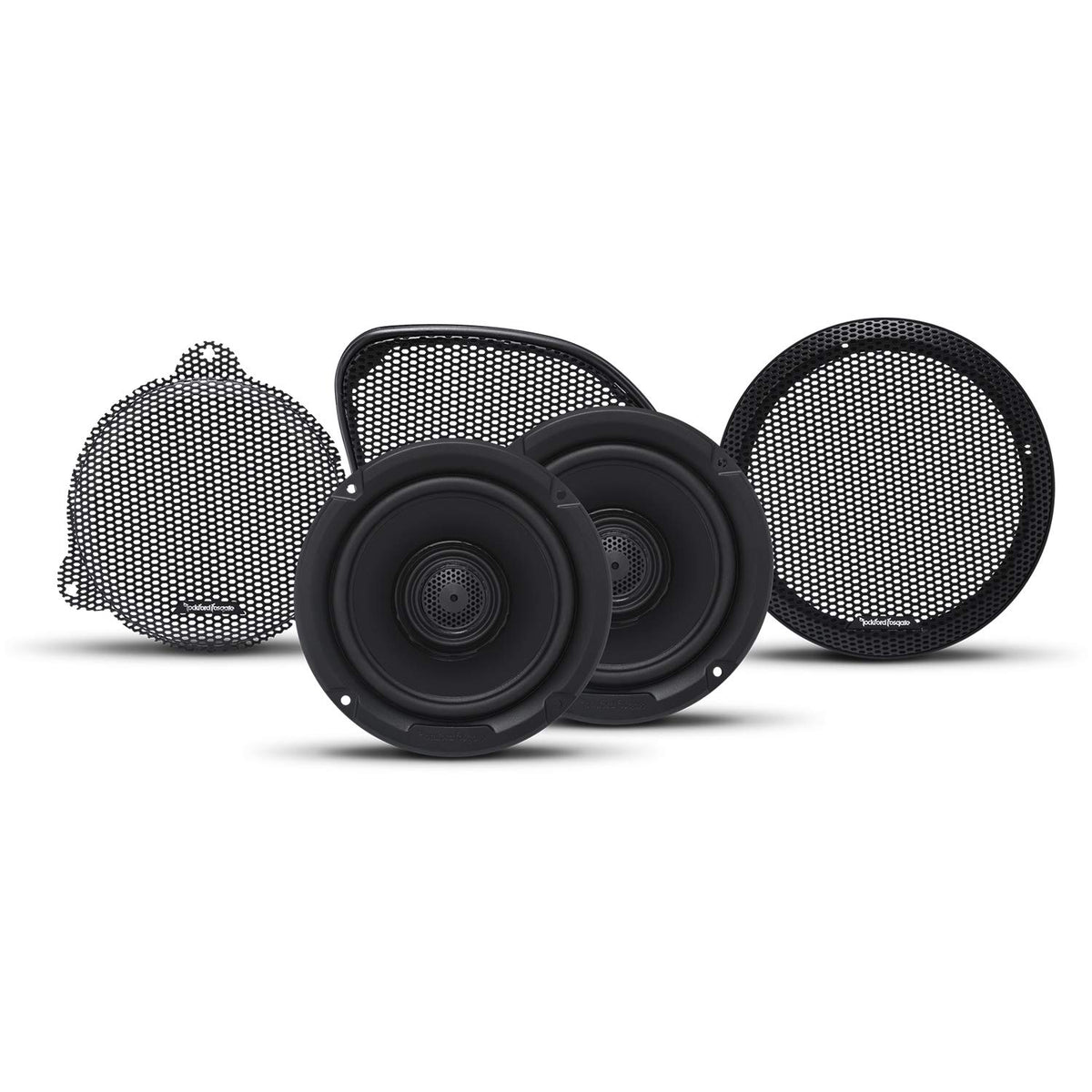 Rockford Fosgate TMS65 fairing speaker delivering crisp highs at highway speeds.
