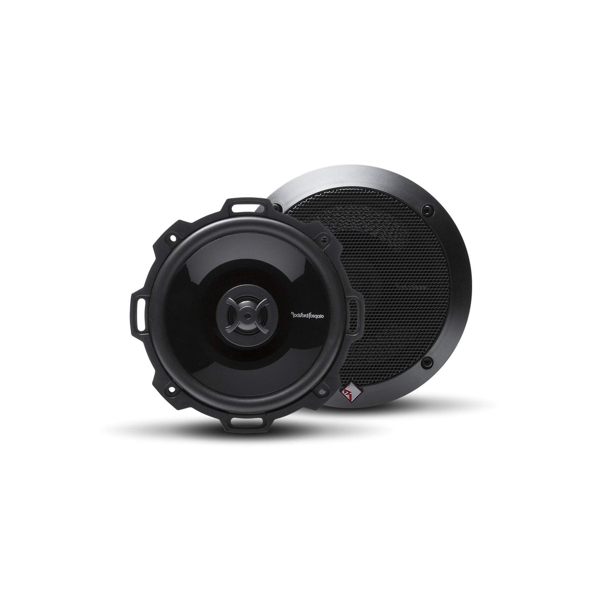 Rockford Fosgate P152 front view shows compact 5.25-inch 2-way coaxial speakers for easy factory replacement