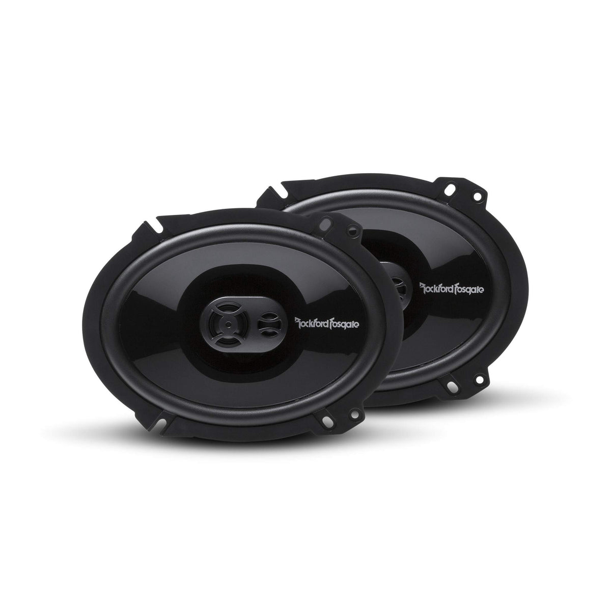 Rockford Fosgate P1683 side view with 6x8 speakers for upgraded car audio clarity