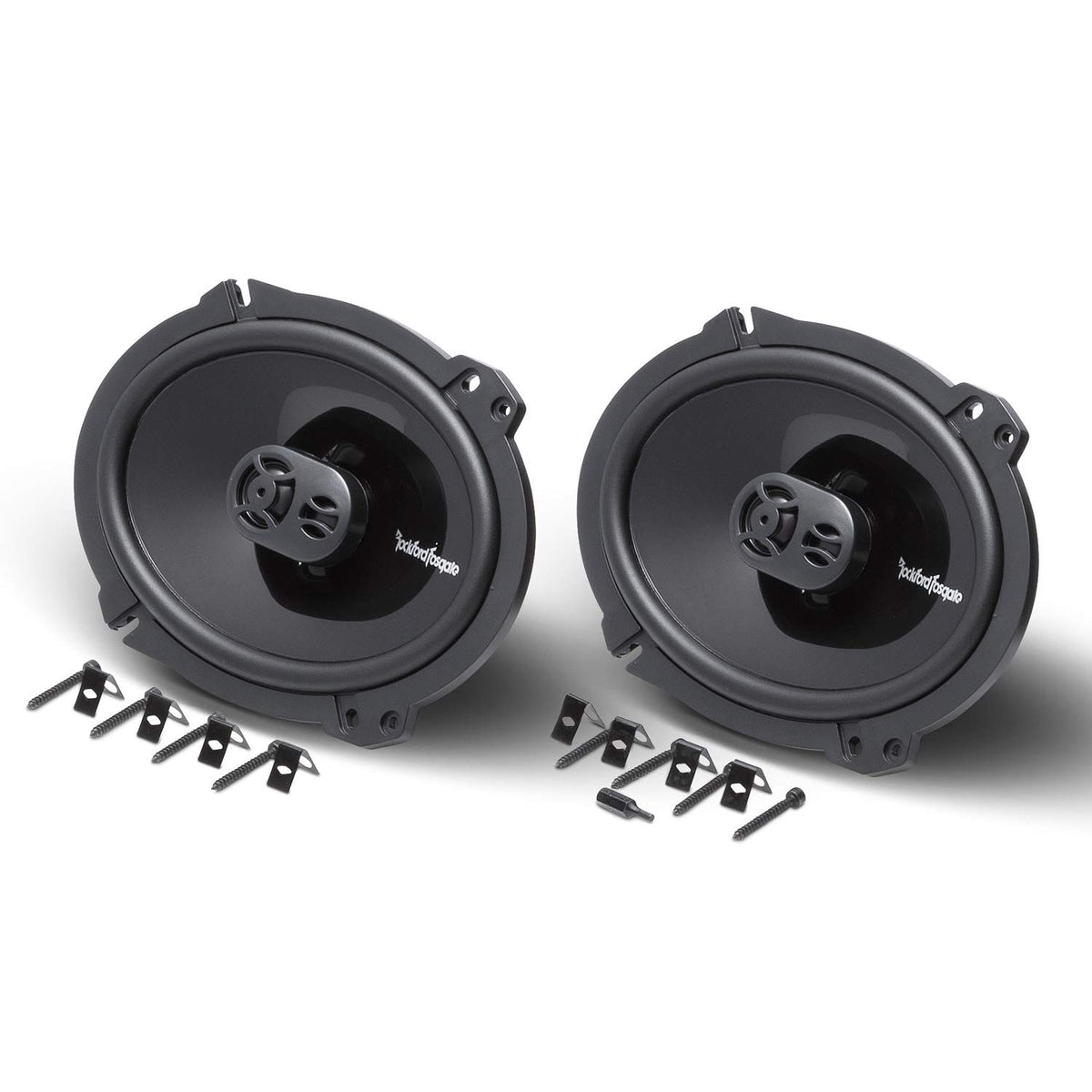 Rockford Fosgate P1683 FlexFit basket showing alignment adjustment for OEM fit