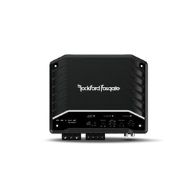 Rockford Fosgate R2-500X1 Prime front view shows compact power ideal for subwoofers.