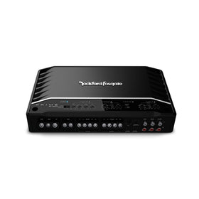 Rockford Fosgate R2-750X5 side view highlighting compact footprint for flexible installation.