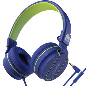 rockpapa 950 front view showing blue-green headphones and clear branding, durable feel